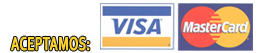 Aceptamos Visa Mastercard